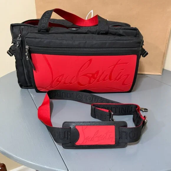 Christian Louboutin LOUBIDEAL SPORT BAG duffle BAG sneaker sole LARGE - Picture 9 of 16